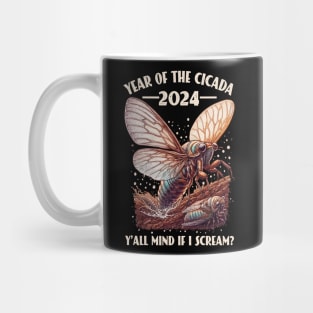 Entomology Cicada Year Of The Cicada 2024 Brood Cicada Lover Mug